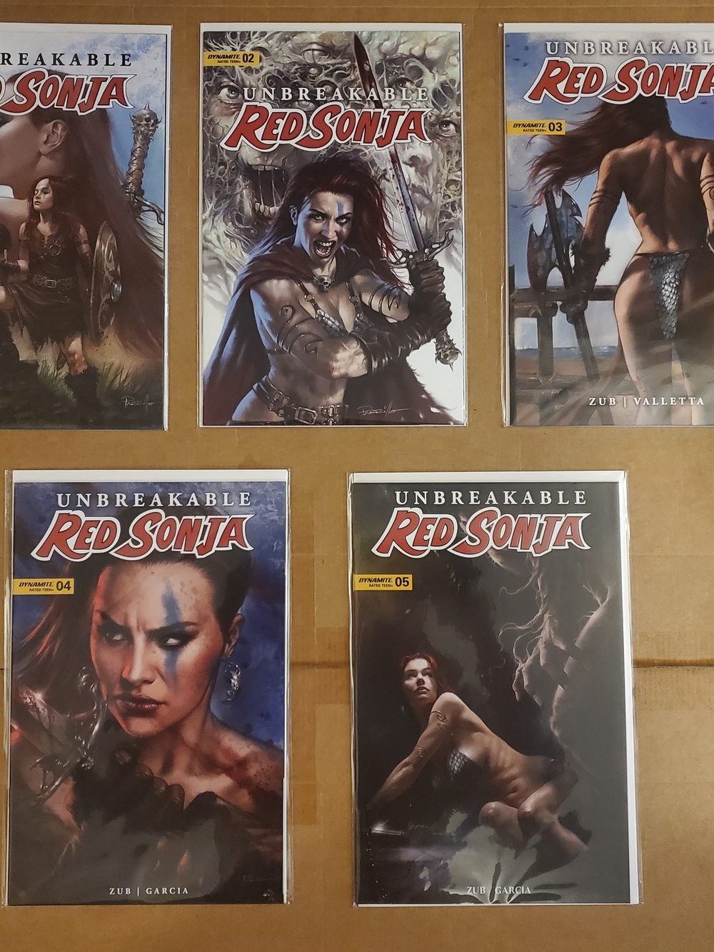UNBREAKABLE RED SONJA COMPLETE SERIES, Issues 1-5, Dynamite Entertainment  NM